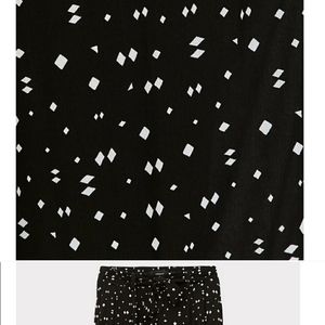 NEW TORRID Black Geo Gauze Tie Wide Leg Pants Belt